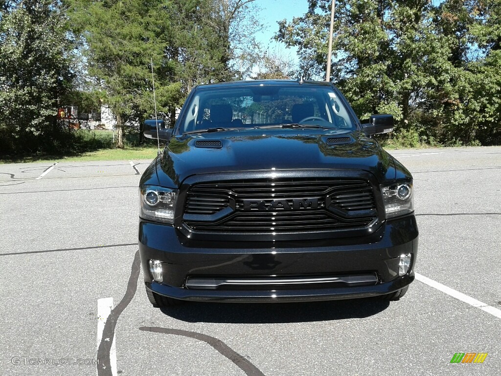 2018 1500 Sport Regular Cab - Brilliant Black Crystal Pearl / Black photo #3