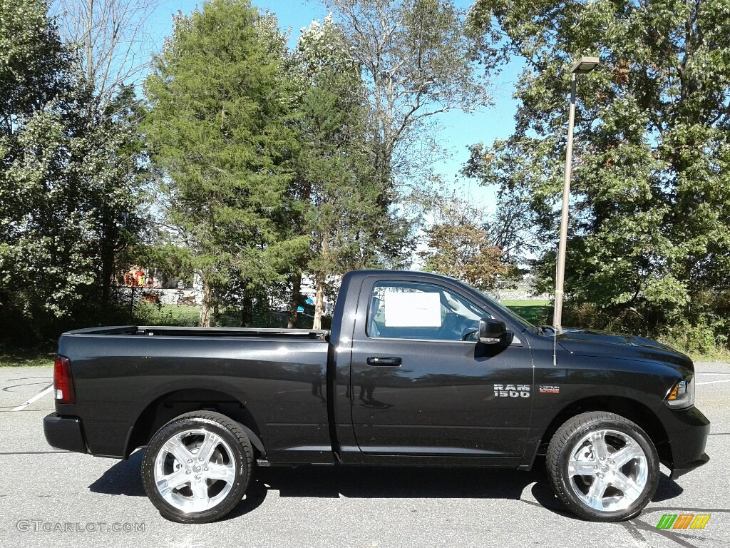 Brilliant Black Crystal Pearl 2018 Ram 1500 Sport Regular Cab Exterior Photo #123523578