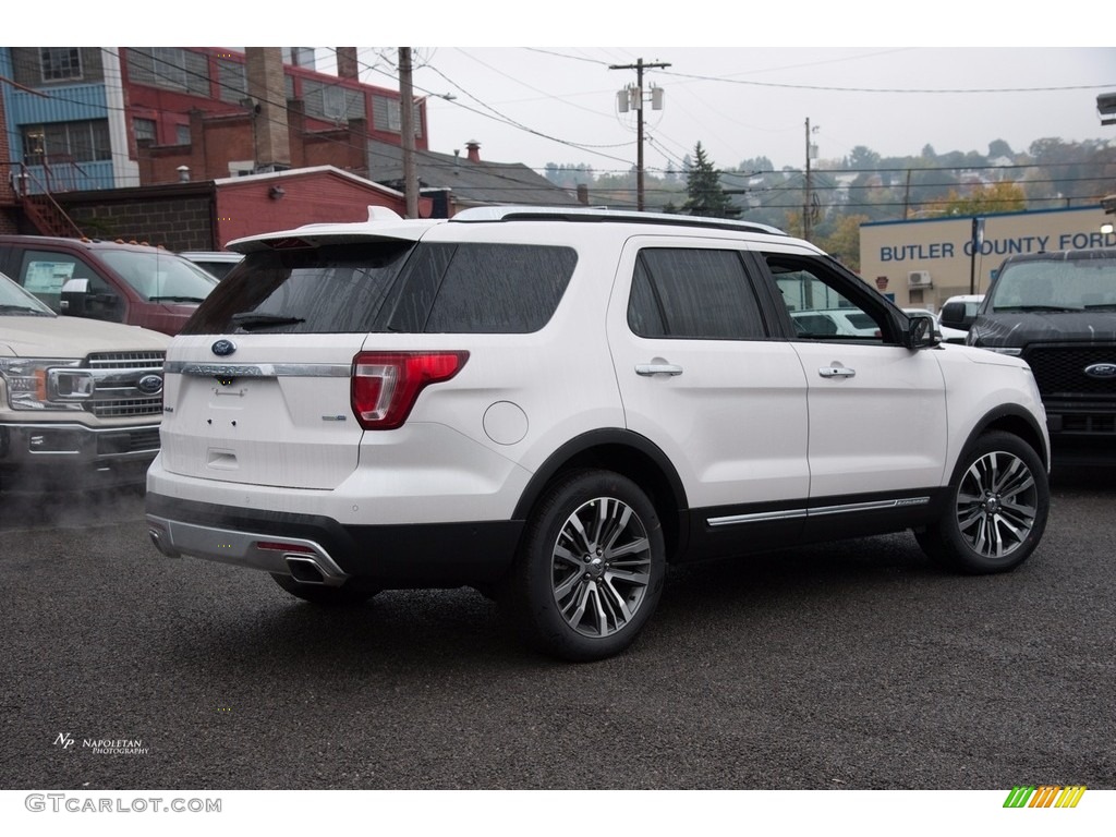 2017 Explorer Platinum 4WD - White Platinum / Ebony Black photo #4