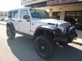 2010 Bright Silver Metallic Jeep Wrangler Unlimited Rubicon 4x4  photo #3