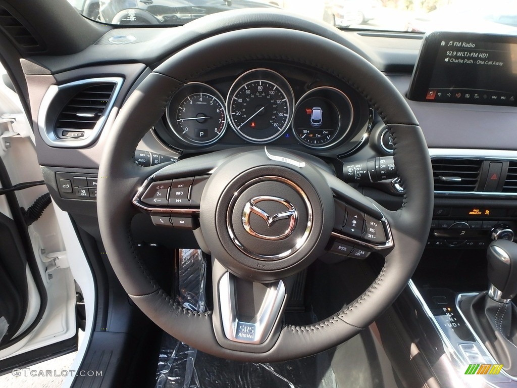 2018 Mazda CX-9 Grand Touring AWD Black Steering Wheel Photo #123526691