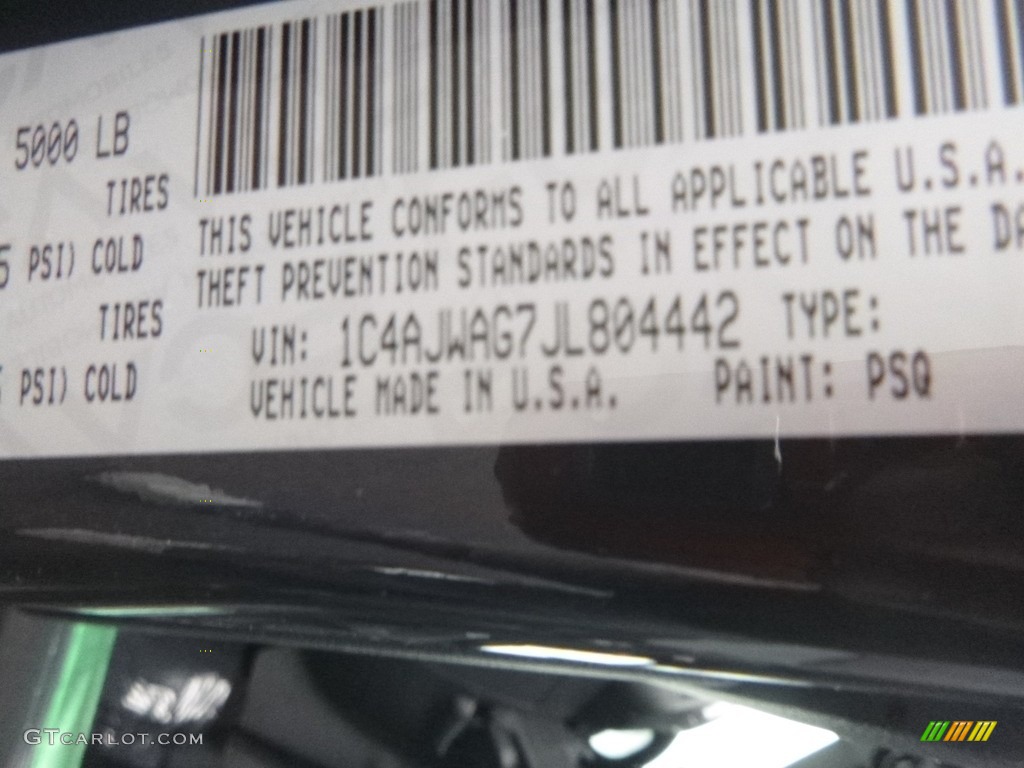 2018 Wrangler Color Code PSQ for Rhino Photo #123528638