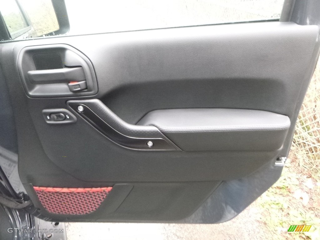 2018 Jeep Wrangler Unlimited Rubicon Recon 4x4 Black Door Panel Photo #123529433