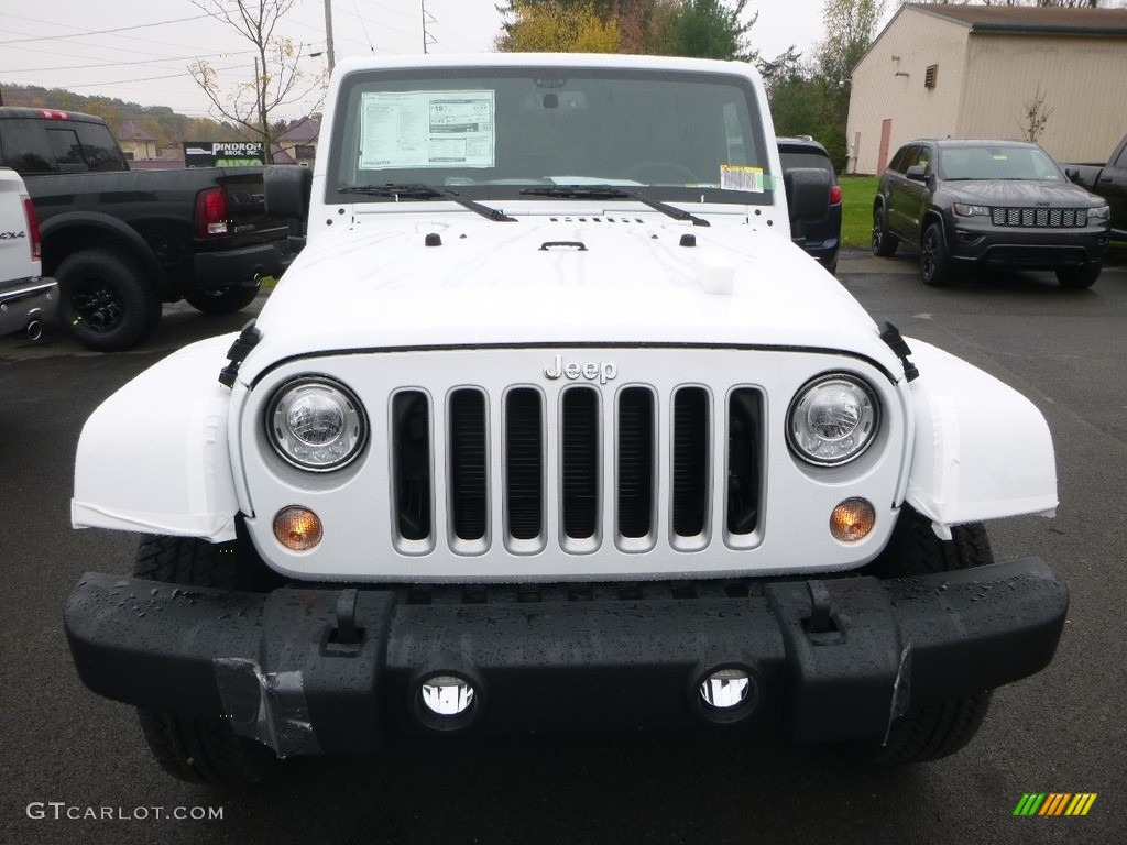Bright White 2018 Jeep Wrangler Unlimited Sahara 4x4 Exterior Photo #123529779