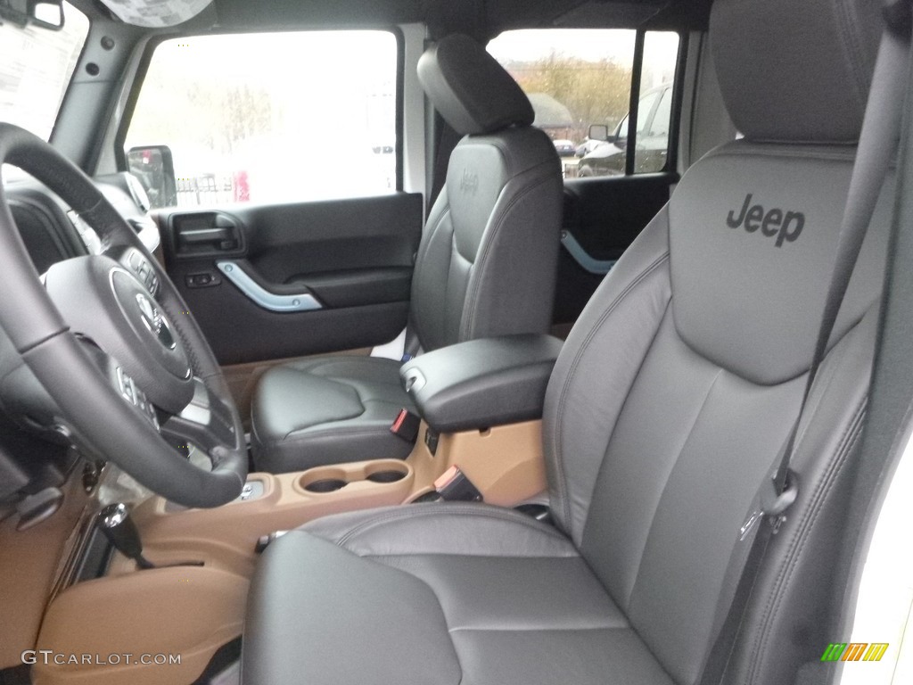 Black/Dark Saddle Interior 2018 Jeep Wrangler Unlimited Sahara 4x4 Photo #123529949