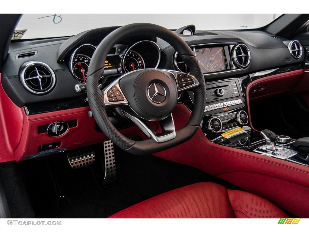 2018 Mercedes-Benz SL 550 Roadster Bengal Red/Black Dashboard Photo #123530528