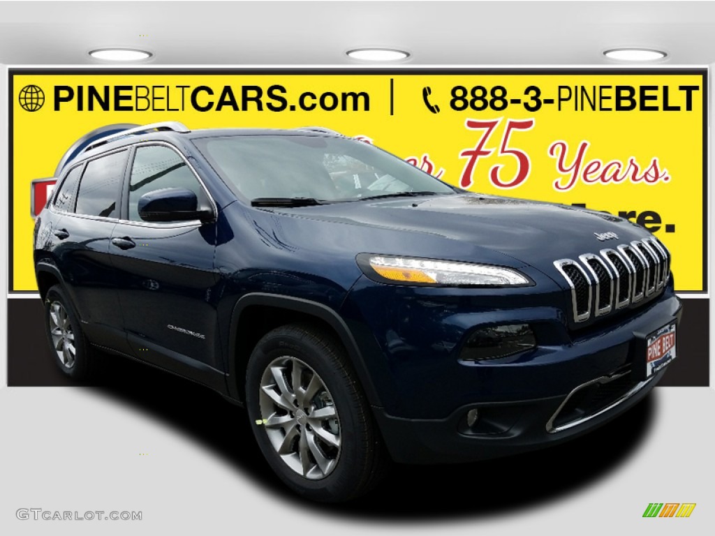 2018 Cherokee Limited 4x4 - Patriot Blue Pearl / Black photo #1