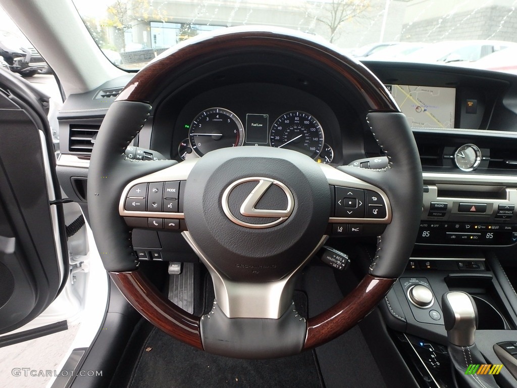 2018 Lexus ES 350 Black Steering Wheel Photo #123531788