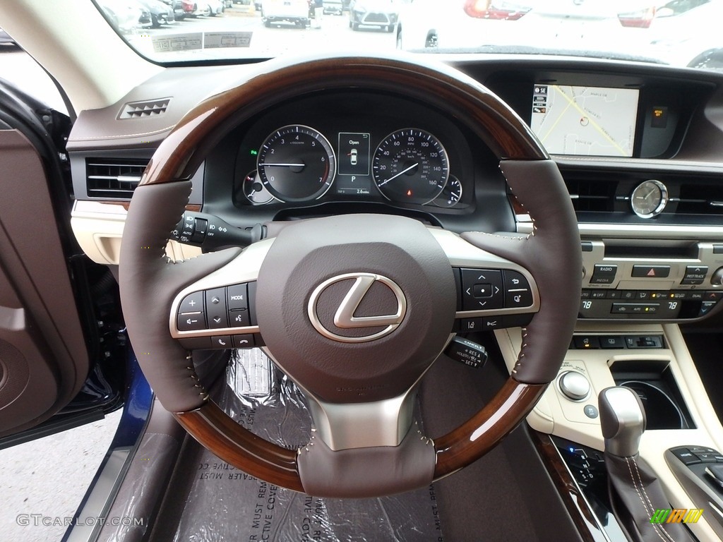 2018 Lexus ES 350 Parchment Steering Wheel Photo #123532358