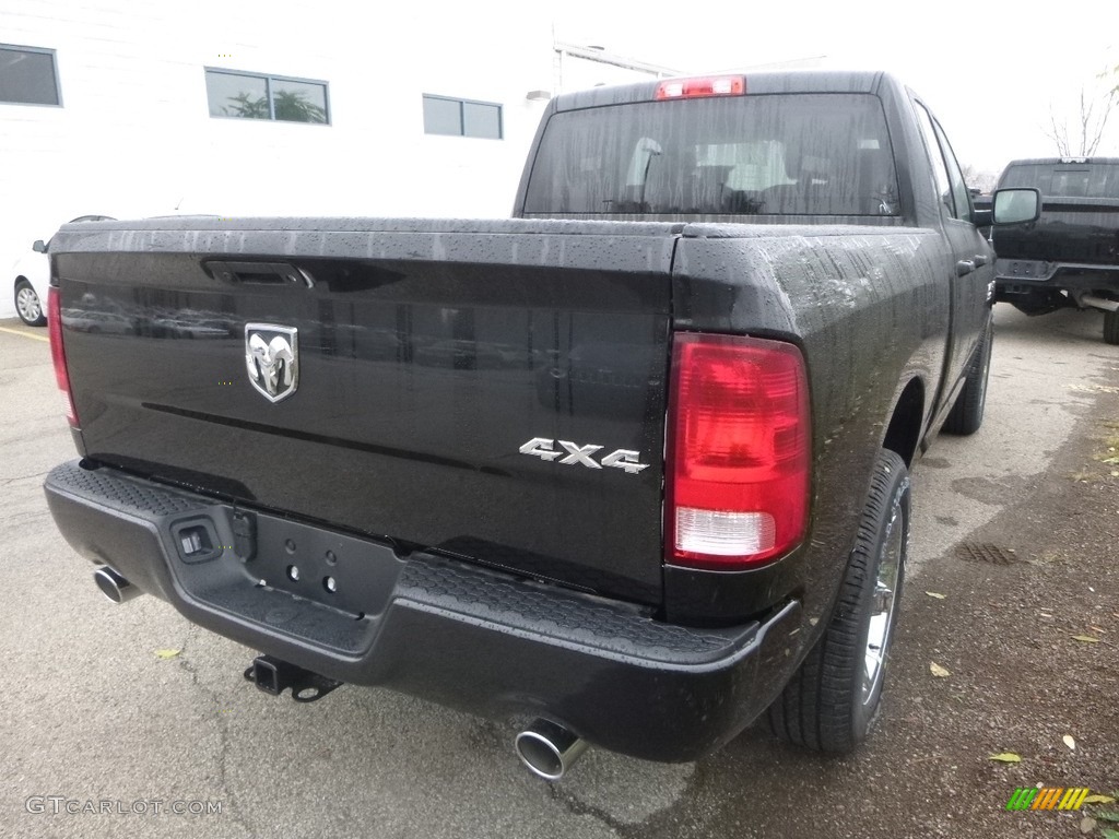 2018 1500 Express Quad Cab 4x4 - Brilliant Black Crystal Pearl / Black/Diesel Gray photo #5