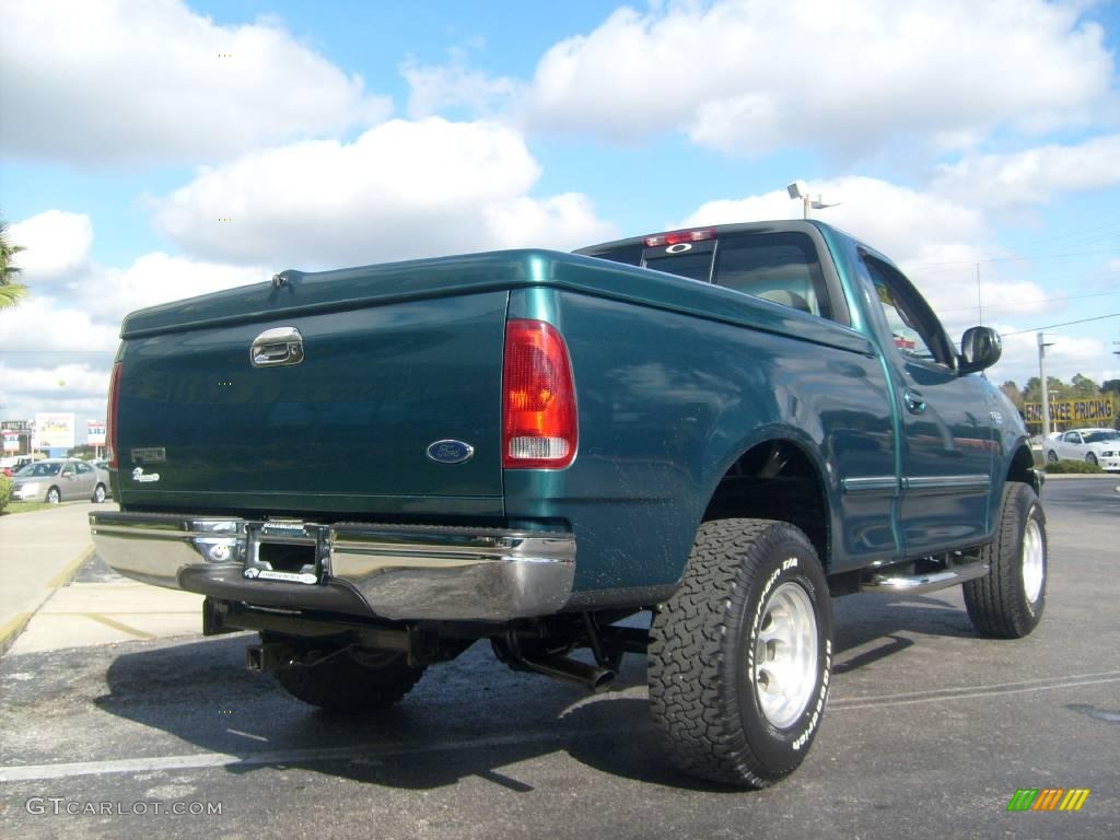 1998 F150 Regular Cab - Woodland Green Metallic / Medium Graphite photo #3