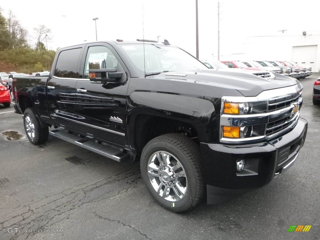 Black 2018 Chevrolet Silverado 2500HD High Country Crew Cab 4x4 Exterior Photo #123541729