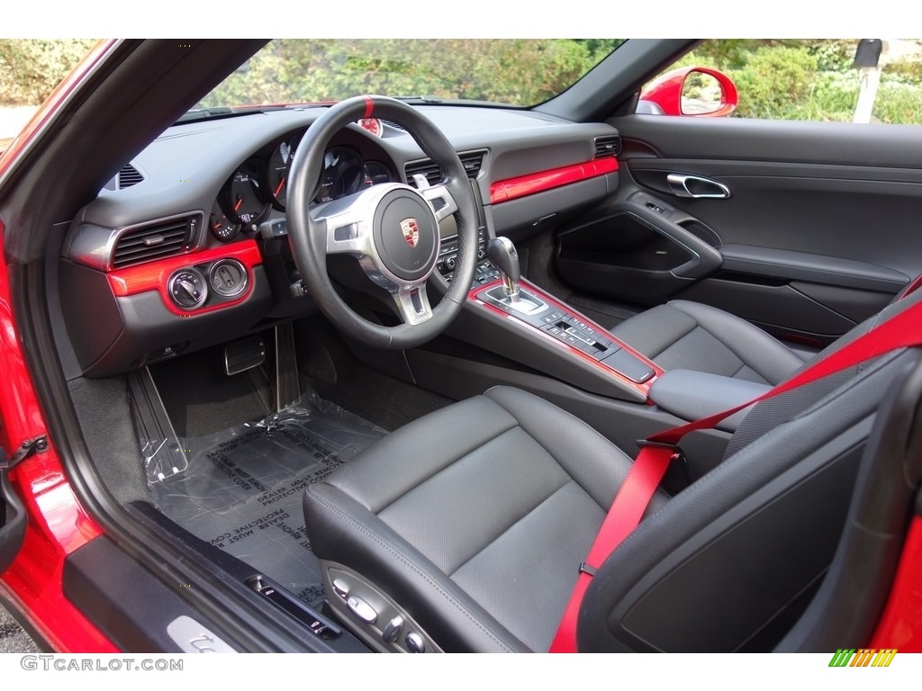 Black Interior 2015 Porsche 911 Targa 4 Photo #123542205
