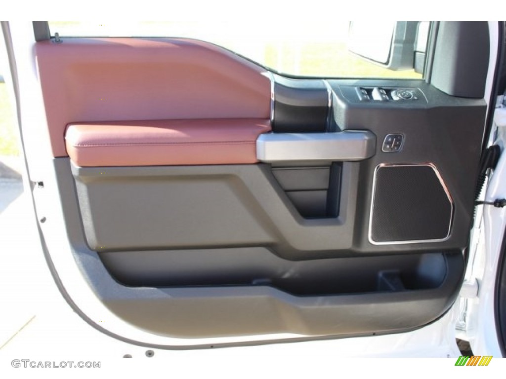 2018 Ford F150 Platinum SuperCrew 4x4 Dark Marsala Door Panel Photo #123543805