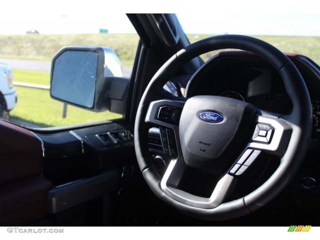 2018 F150 Platinum SuperCrew 4x4 - White Platinum / Dark Marsala photo #25