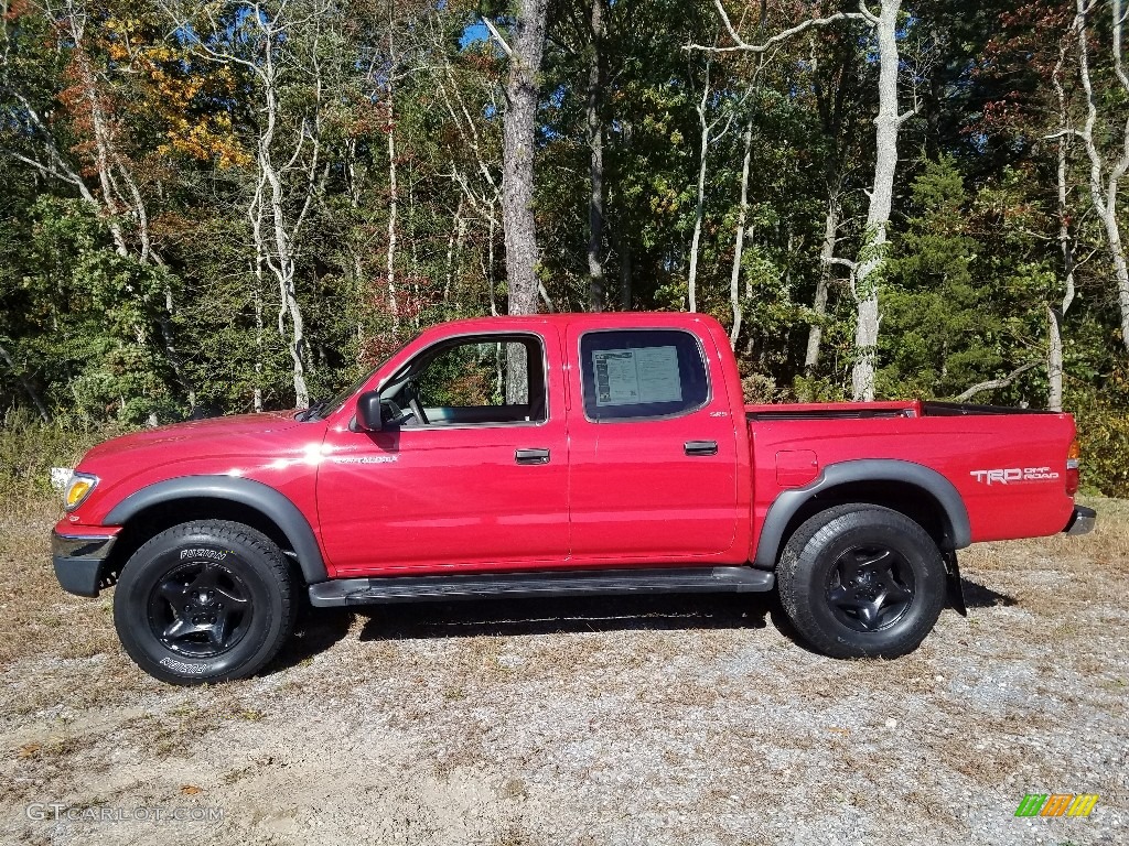 2004 Tacoma V6 PreRunner Double Cab - Impulse Red Pearl / Charcoal photo #5