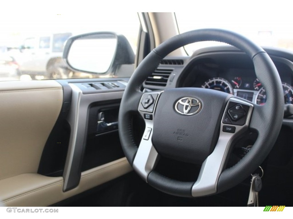 2018 Toyota 4Runner SR5 Sand Beige Steering Wheel Photo #123548782