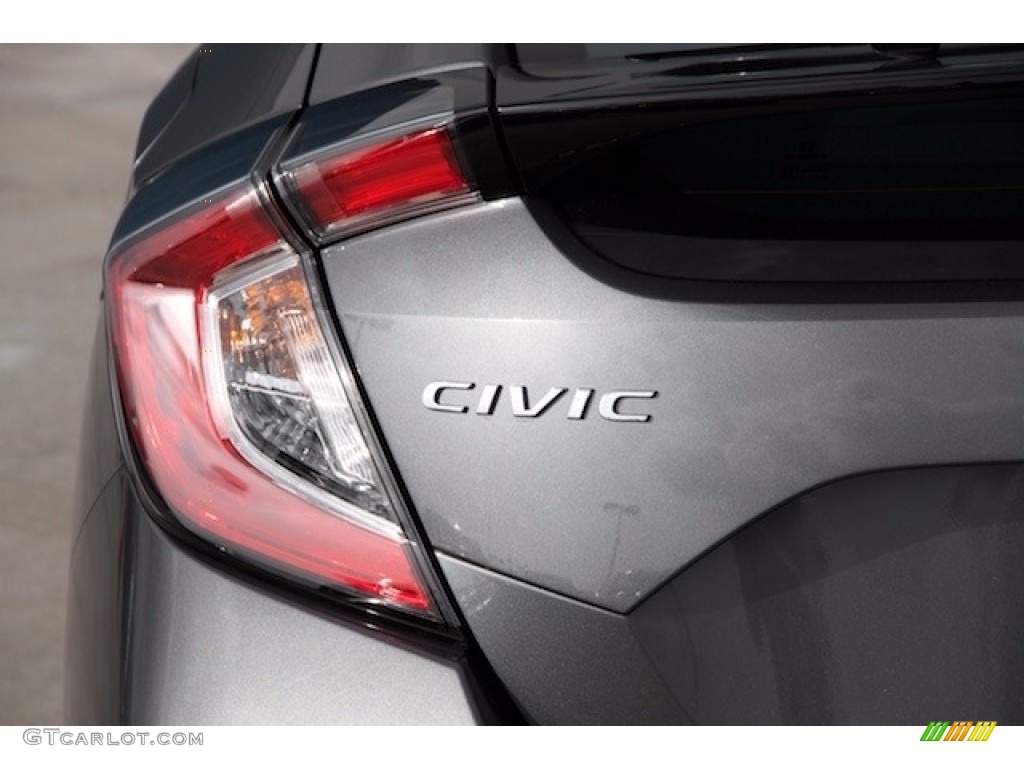 2018 Civic EX Hatchback - Modern Steel Metallic / Black photo #3