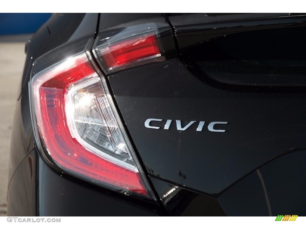 2018 Civic LX Hatchback - Crystal Black Pearl / Black photo #3