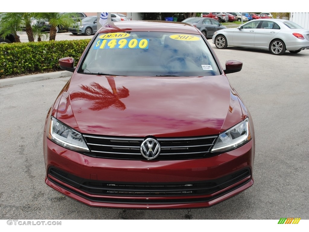 2017 Jetta S - Cardinal Red Metallic / Black/Palladium Gray photo #3