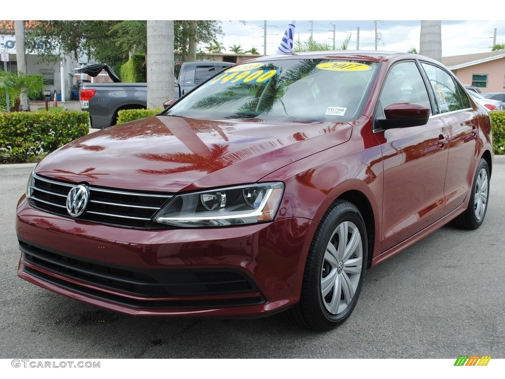 2017 Jetta S - Cardinal Red Metallic / Black/Palladium Gray photo #5