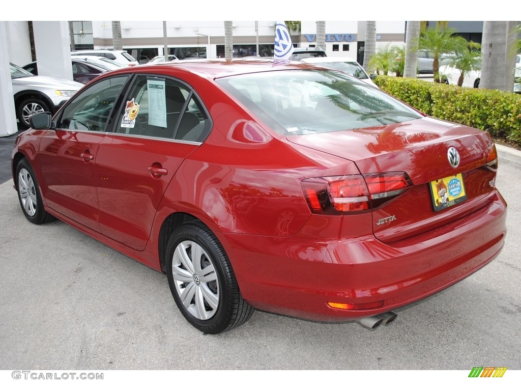 2017 Jetta S - Cardinal Red Metallic / Black/Palladium Gray photo #6