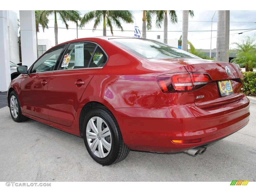 2017 Jetta S - Cardinal Red Metallic / Black/Palladium Gray photo #7