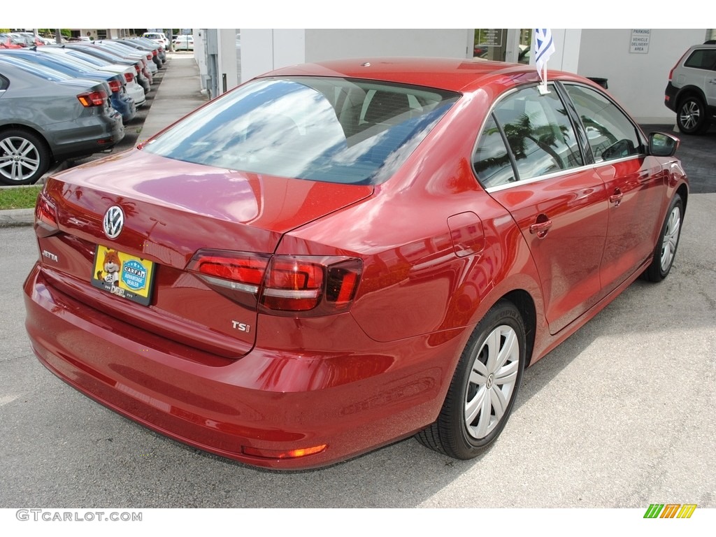2017 Jetta S - Cardinal Red Metallic / Black/Palladium Gray photo #9