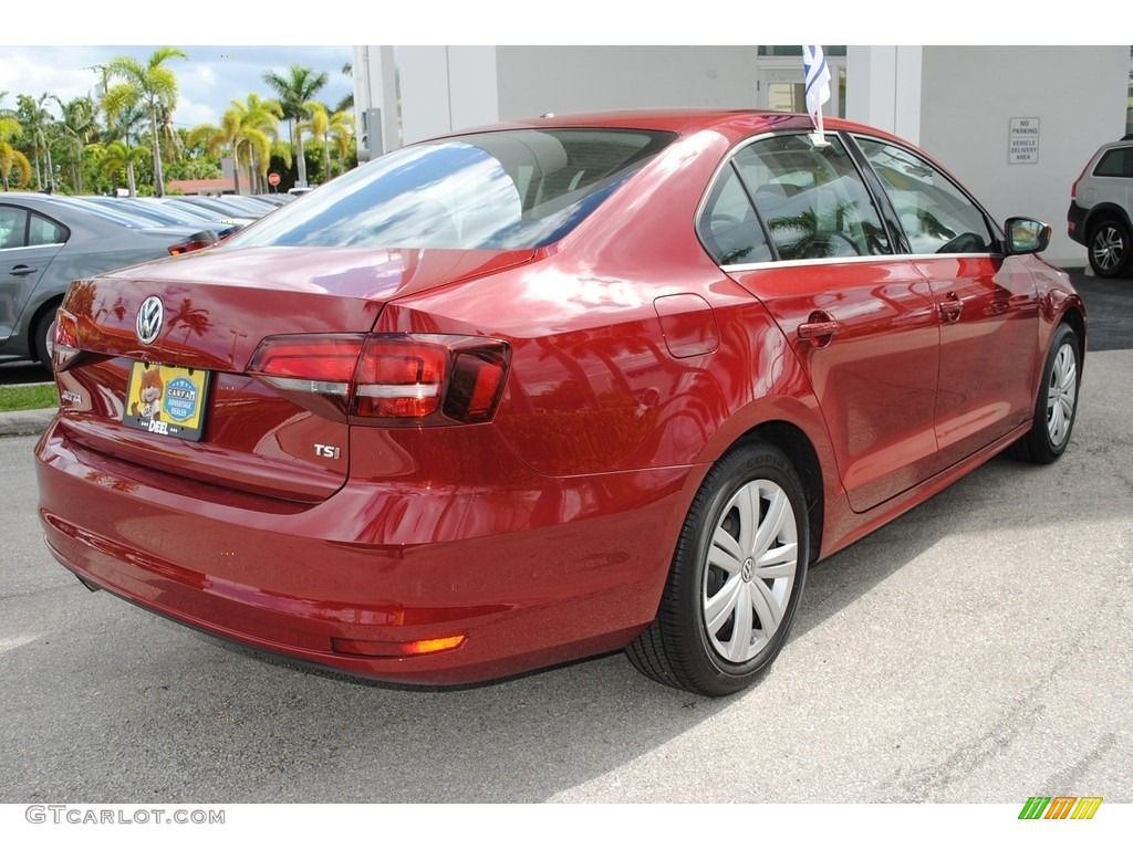 2017 Jetta S - Cardinal Red Metallic / Black/Palladium Gray photo #10