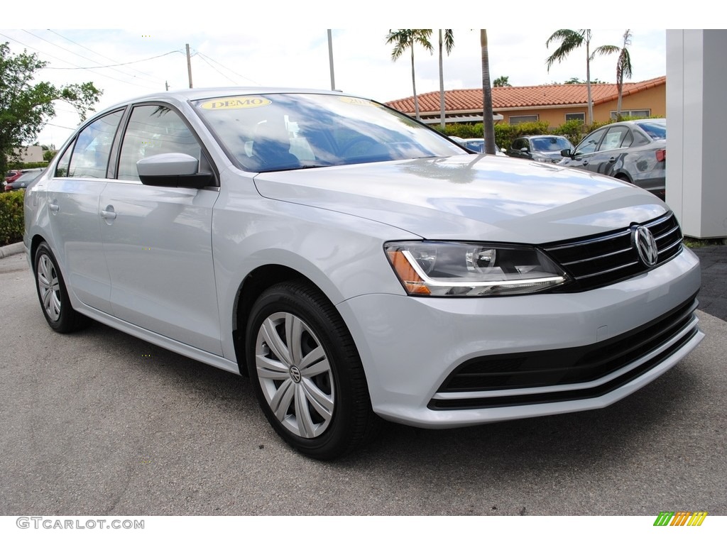 2017 Jetta S - White Silver / Black/Palladium Gray photo #2