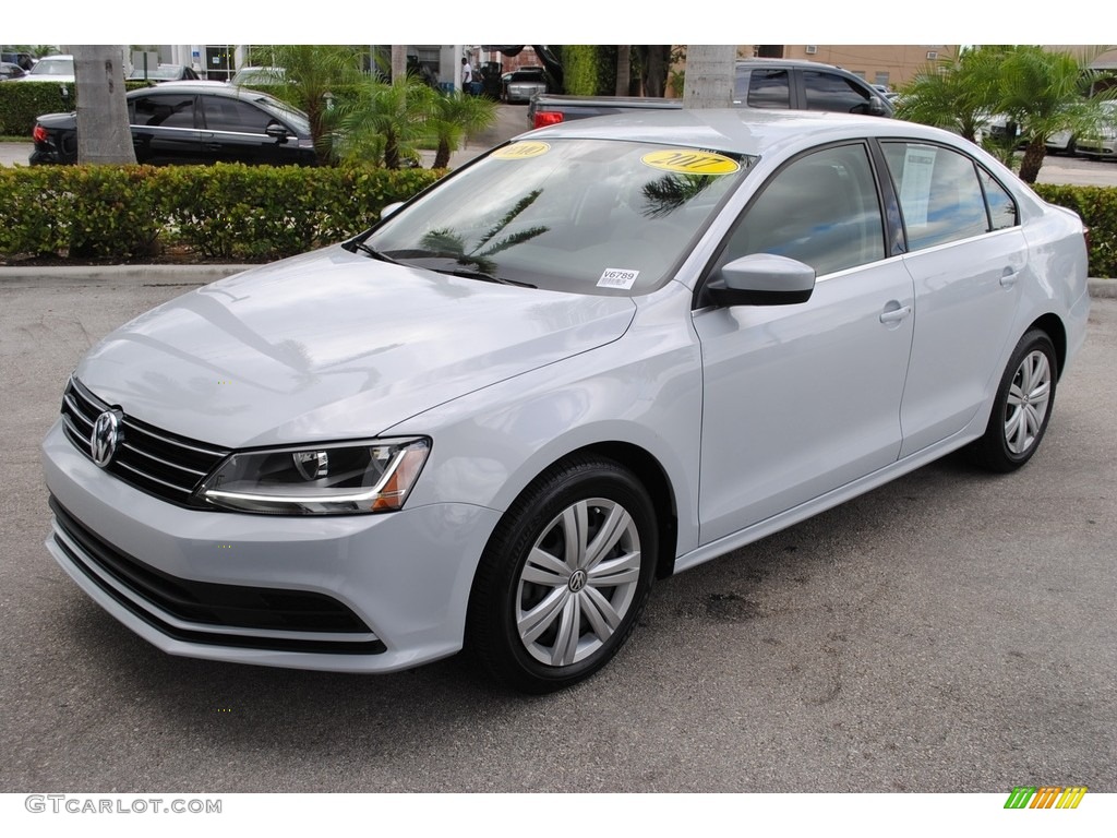 2017 Jetta S - White Silver / Black/Palladium Gray photo #4