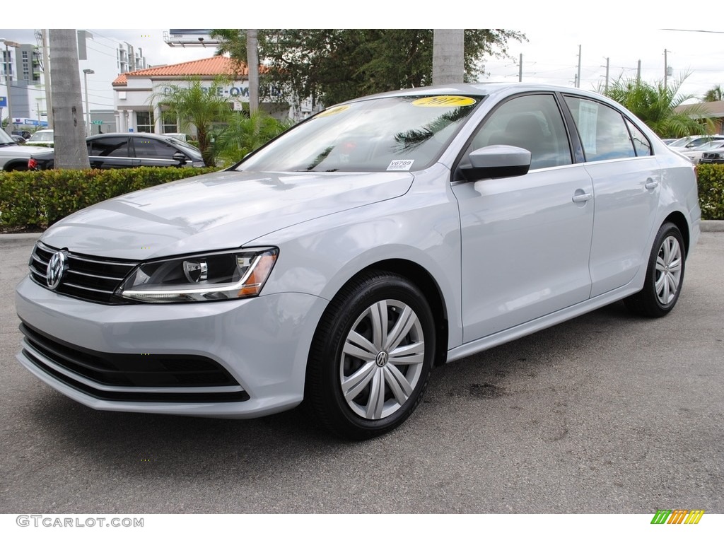 2017 Jetta S - White Silver / Black/Palladium Gray photo #5