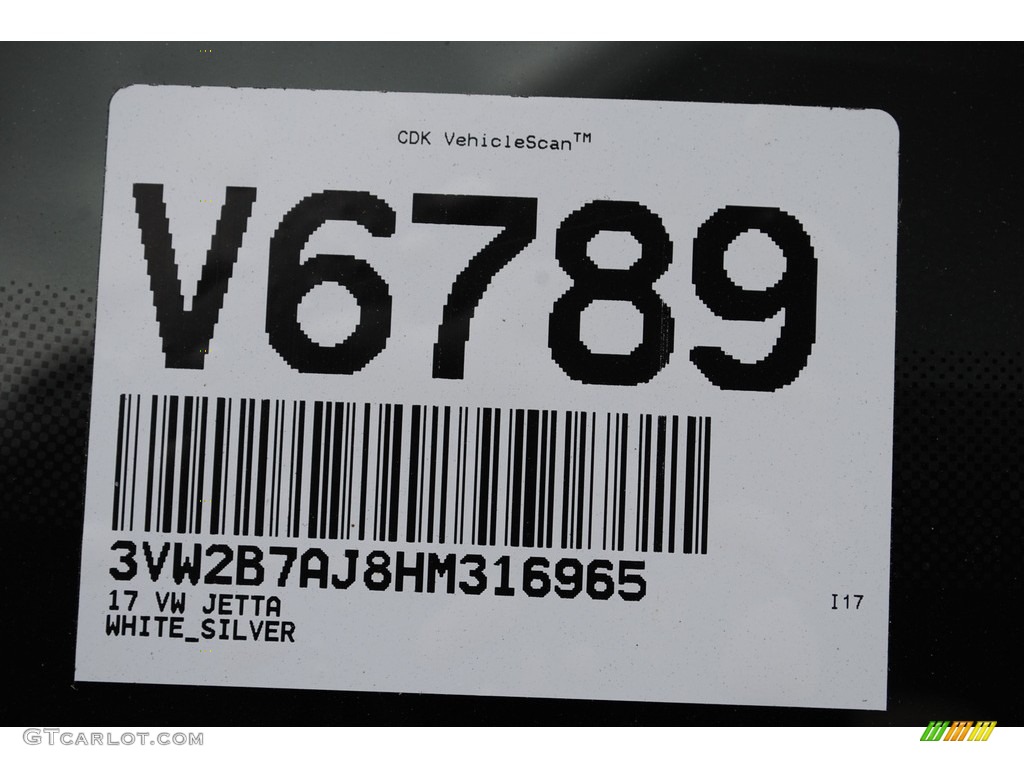 2017 Jetta S - White Silver / Black/Palladium Gray photo #20