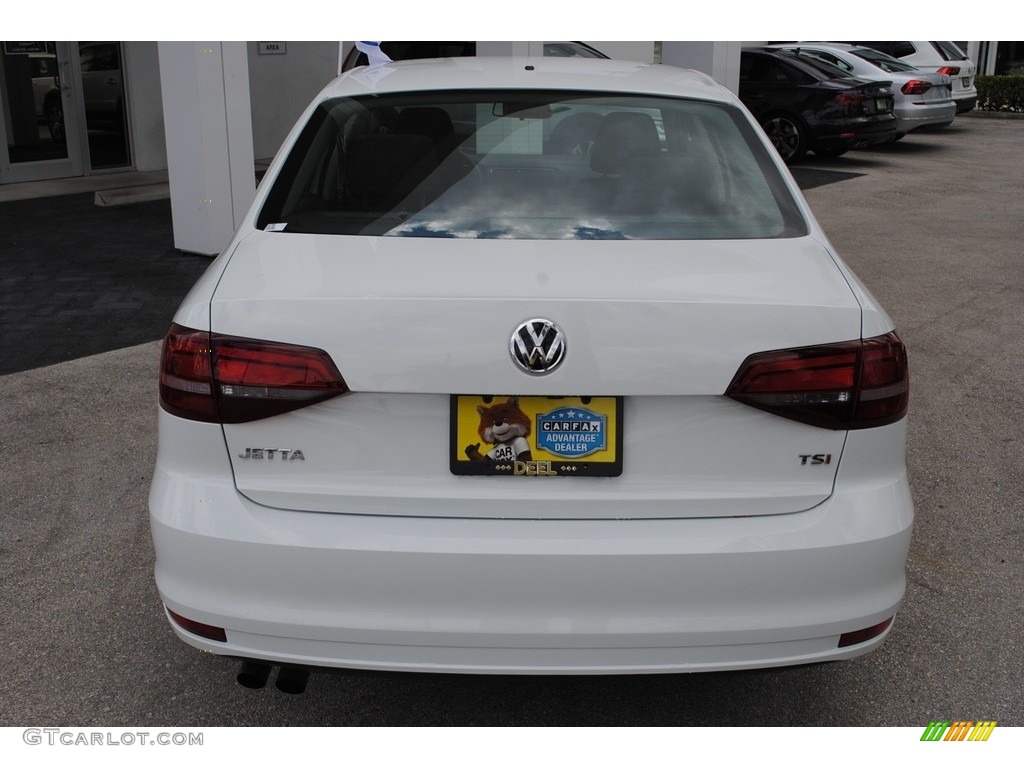 2017 Jetta S - Pure White / Black/Palladium Gray photo #8