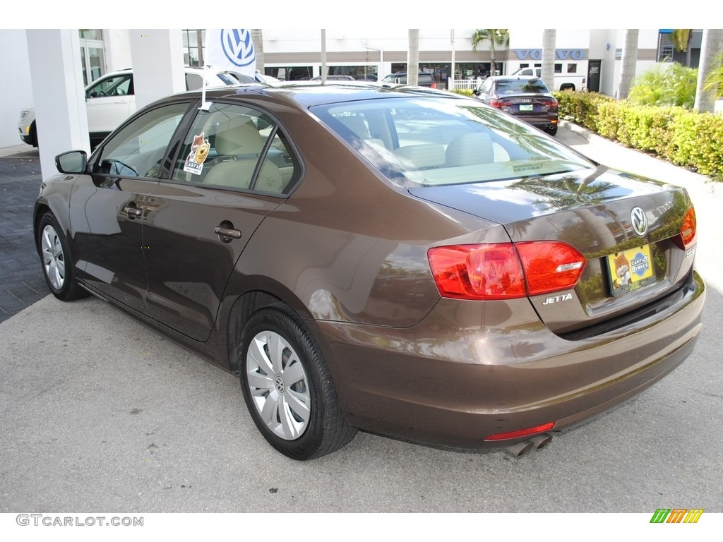 2011 Jetta SE Sedan - Toffee Brown Metallic / Cornsilk Beige photo #6