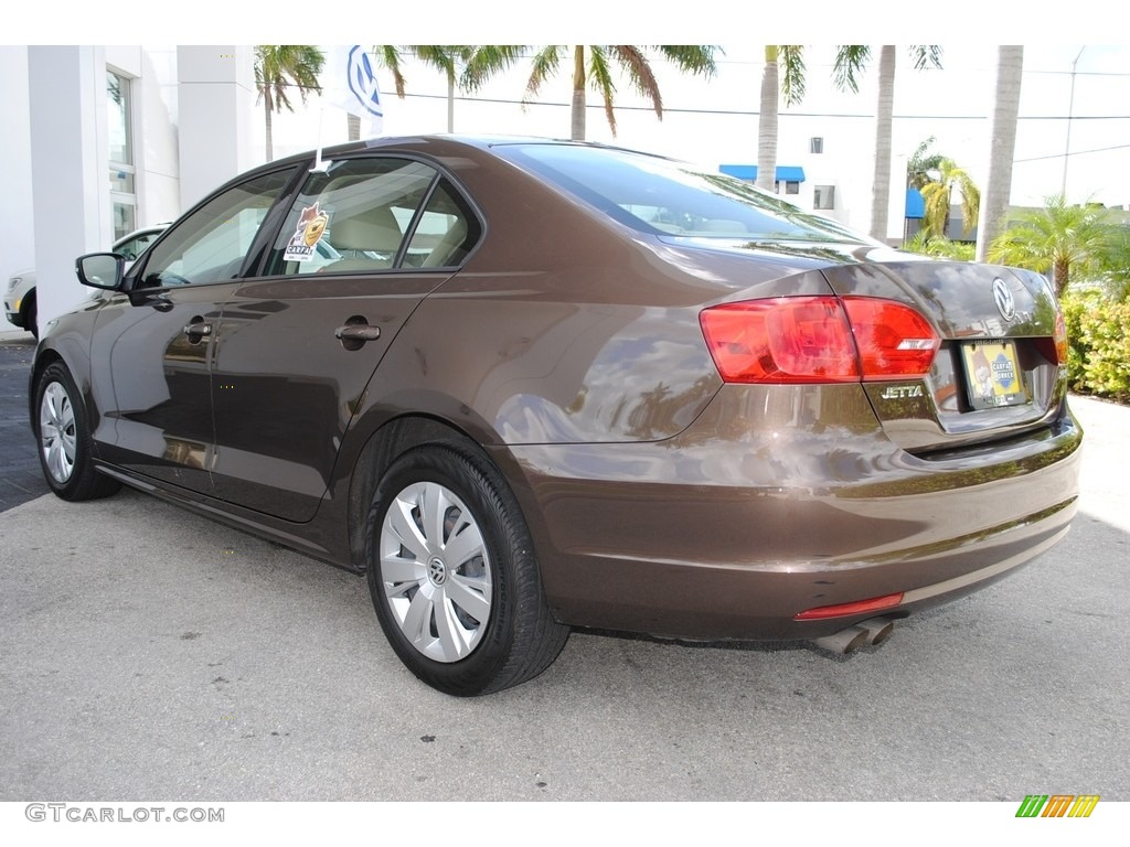 2011 Jetta SE Sedan - Toffee Brown Metallic / Cornsilk Beige photo #7