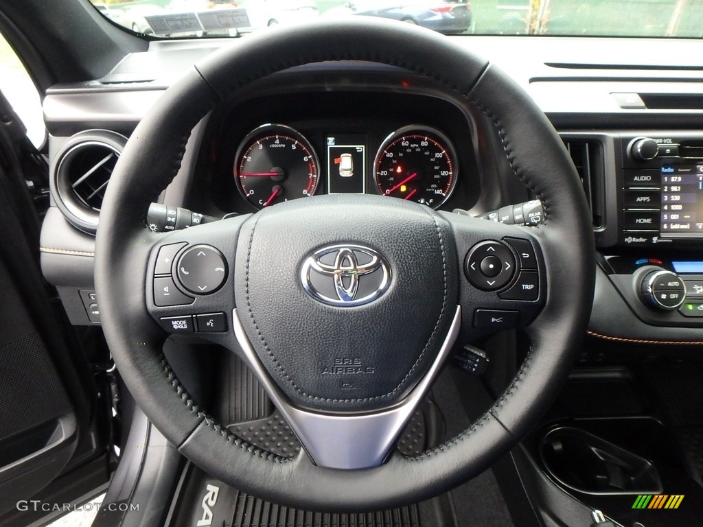 2018 Toyota RAV4 SE AWD Black Steering Wheel Photo #123552025