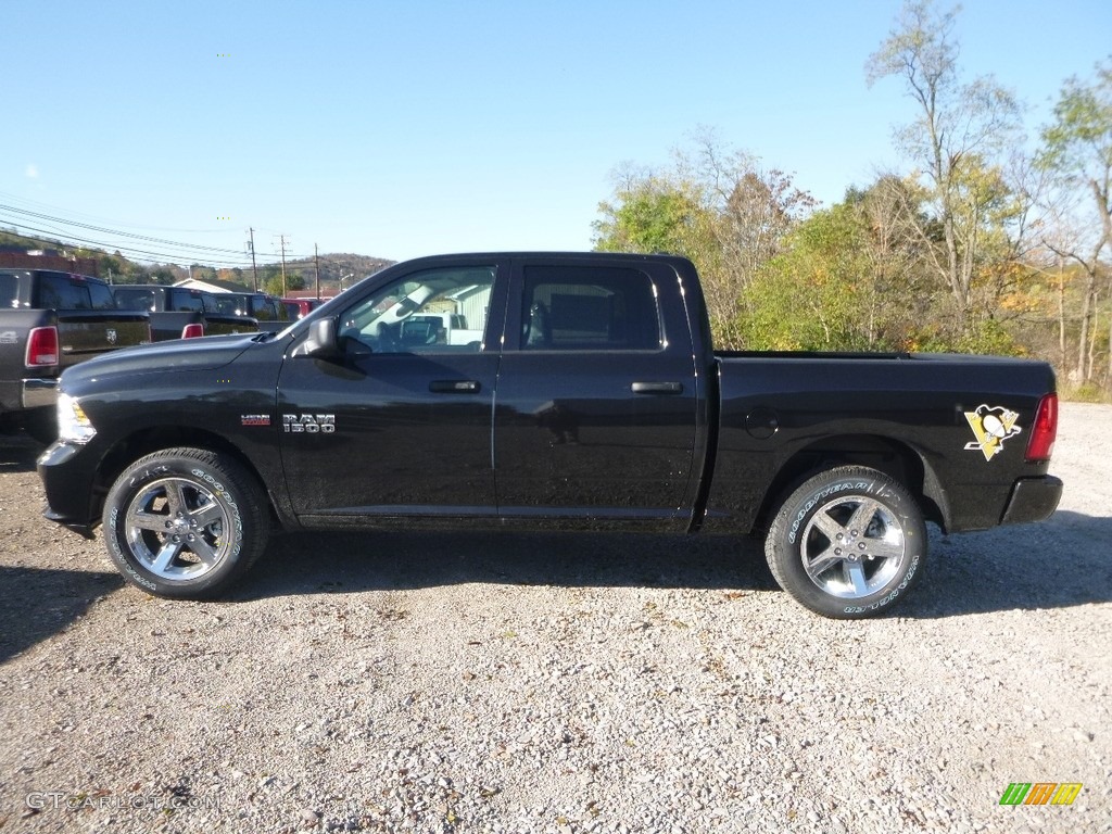 2018 1500 Express Crew Cab 4x4 - Brilliant Black Crystal Pearl / Black/Diesel Gray photo #2