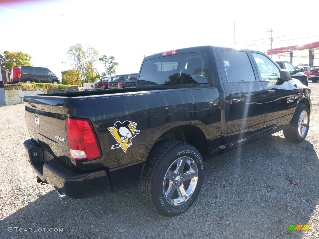2018 1500 Express Crew Cab 4x4 - Brilliant Black Crystal Pearl / Black/Diesel Gray photo #5
