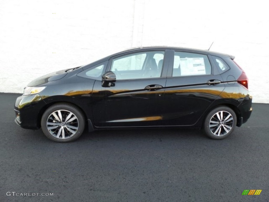 Crystal Black Pearl 2018 Honda Fit EX-L Exterior Photo #123555172