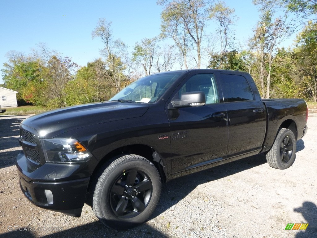 2018 1500 Big Horn Crew Cab 4x4 - Brilliant Black Crystal Pearl / Black/Diesel Gray photo #1