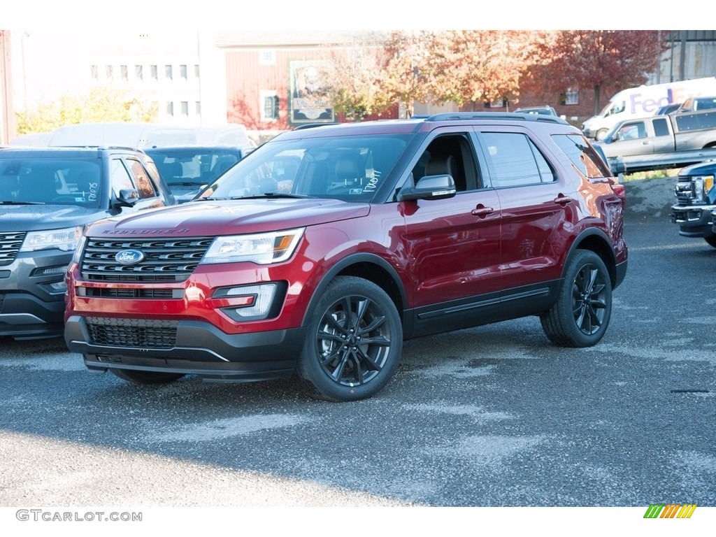 2017 Explorer XLT 4WD - Ruby Red / Sport Appearance Dark Earth Gray photo #1