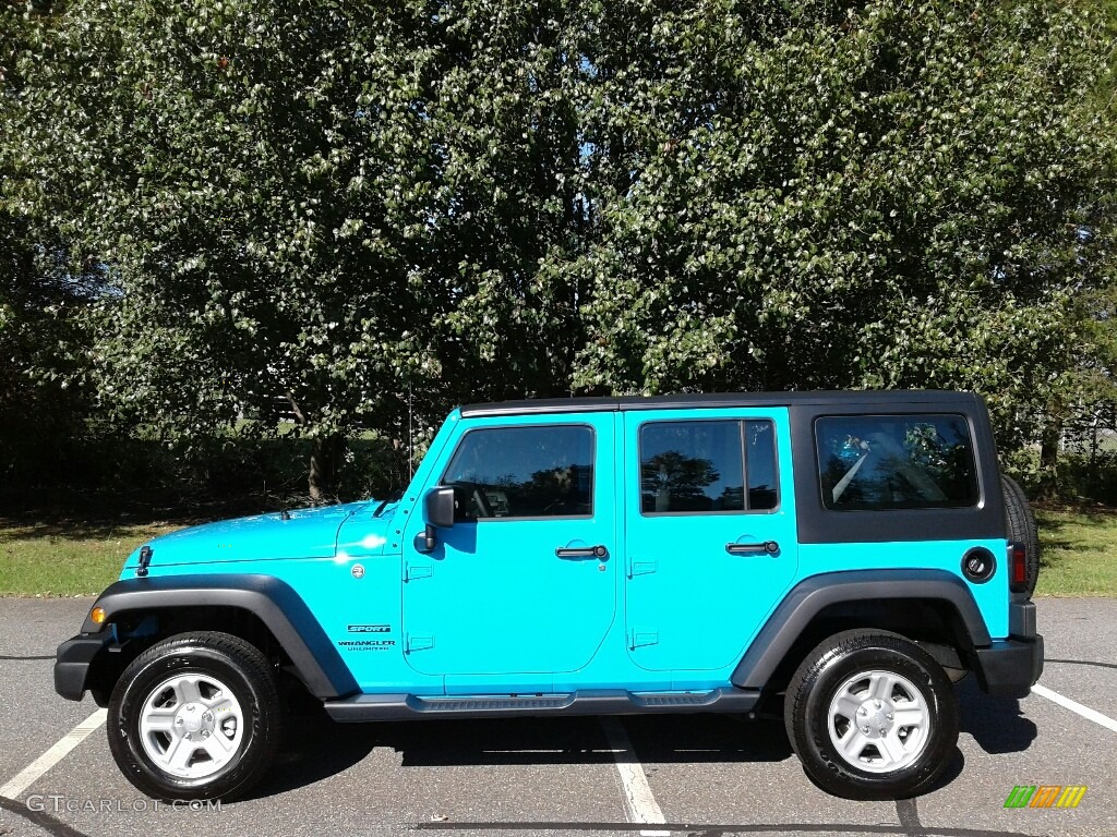 2017 Wrangler Unlimited Sport 4x4 - Chief Blue / Black photo #1