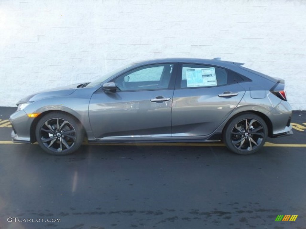 Polished Metal Metallic 2018 Honda Civic Sport Hatchback Exterior Photo #123561082