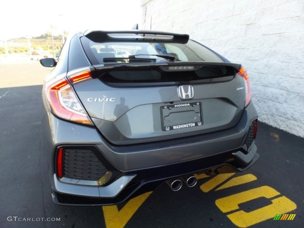 2018 Civic Sport Hatchback - Polished Metal Metallic / Black photo #7