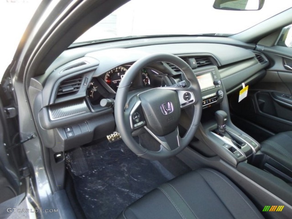 Black Interior 2018 Honda Civic Sport Hatchback Photo #123561147