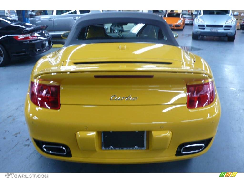 2009 911 Turbo Cabriolet - Speed Yellow / Black photo #5