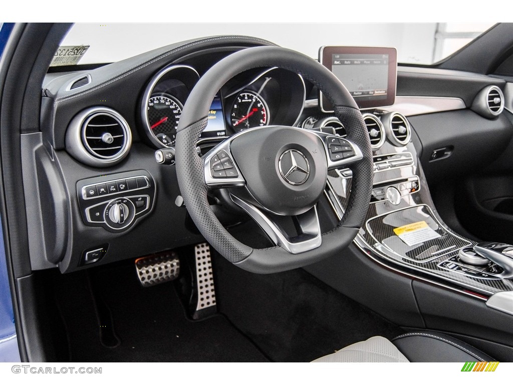 2018 Mercedes-Benz C 43 AMG 4Matic Sedan Platinum White Pearl/Black Dashboard Photo #123566440