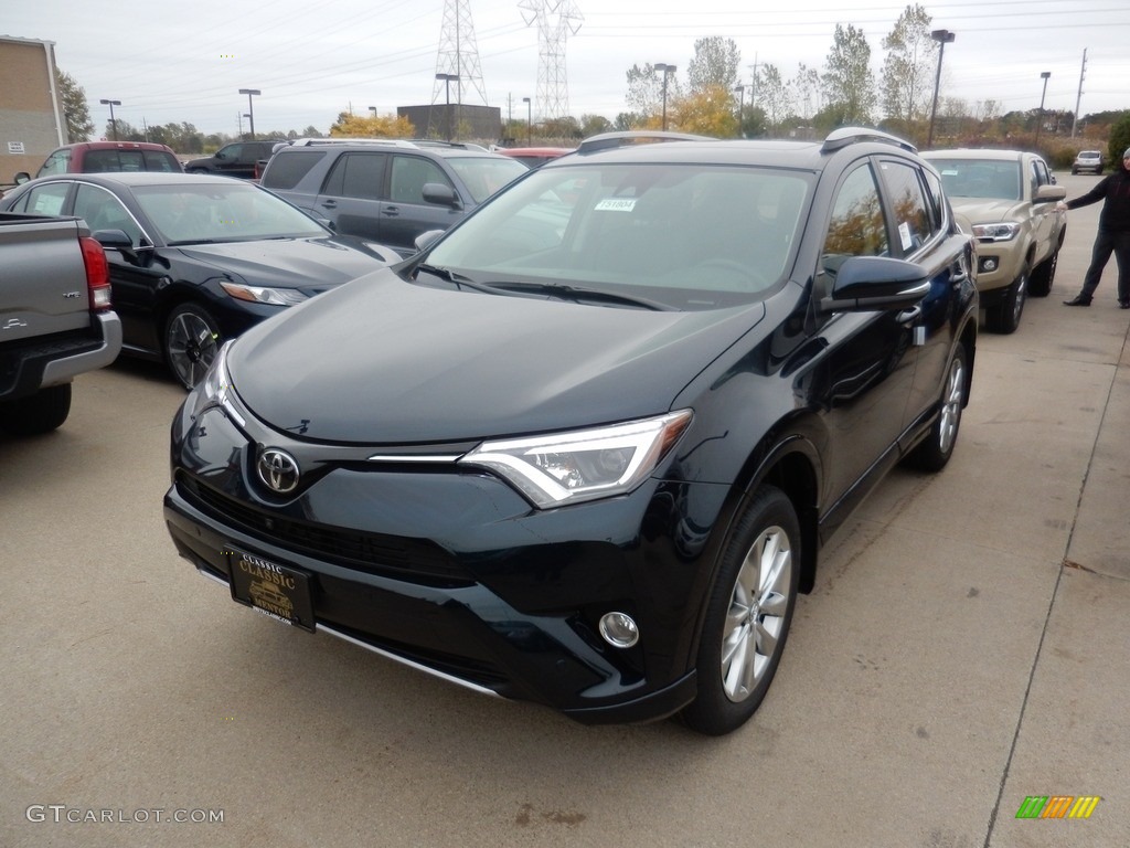 2018 RAV4 Platinum AWD - Galactic Aqua Mica / Black photo #1
