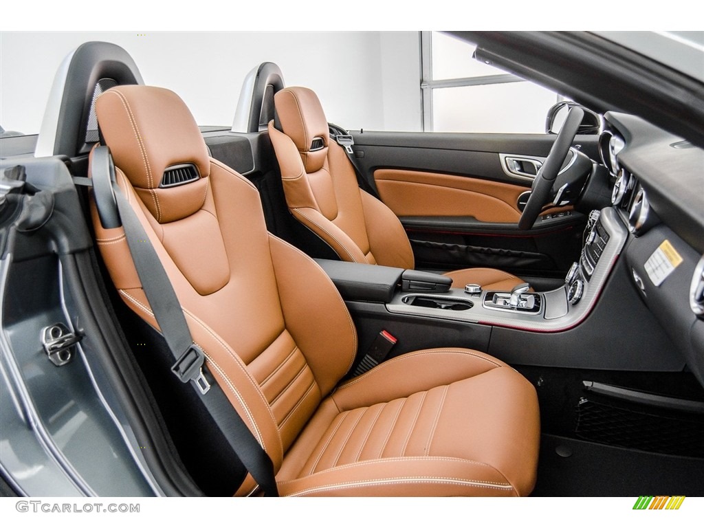 Saddle Brown Interior 2018 Mercedes-Benz SLC 43 AMG Roadster Photo #123567560
